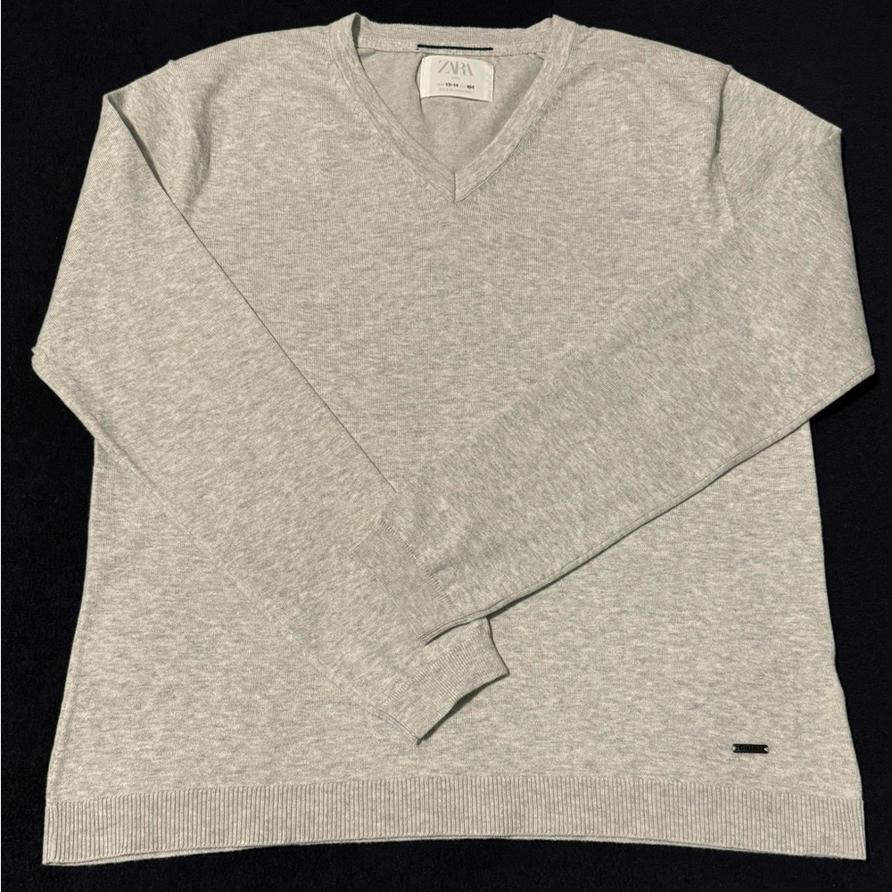 Zara Knit Sweatshirt Gray Size 13-14
